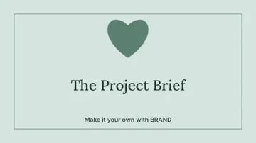 The Project Brief · Frame presentation cover template
