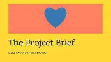 The Project Brief · Gallery presentation cover template