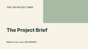 The Project Brief · Modern presentation cover template