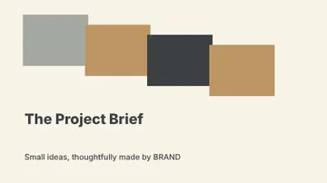 The Project Brief · Terrace presentation cover template