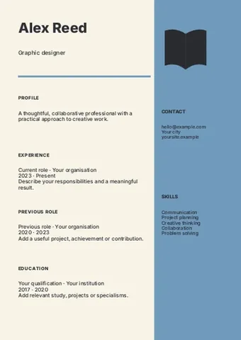 Graphic designer · Duotone 2 resume template