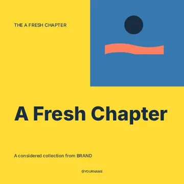A Fresh Chapter · Modern social media post template