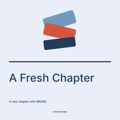 A Fresh Chapter · Linework 2 social media post template
