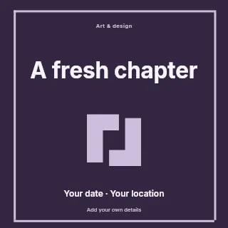 A Fresh Chapter · Gallery 2 social media post template
