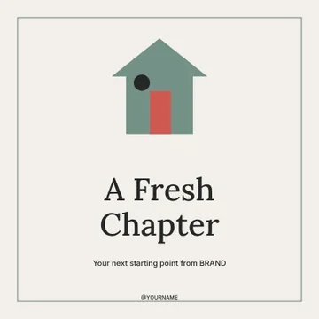A Fresh Chapter · Frame social media post template