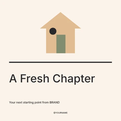 A Fresh Chapter · Linework social media post template