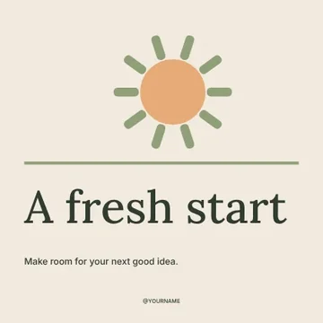 A fresh start · Editorial social media post template