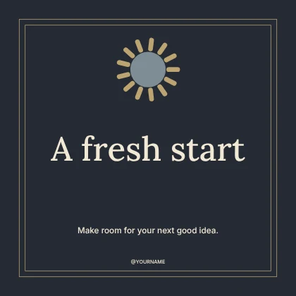 A fresh start · Elegant social media post template