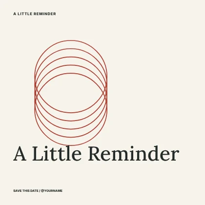 A Little Reminder · Classic social media post template