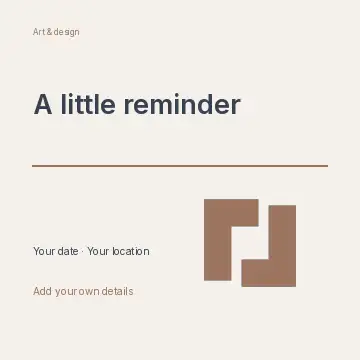 A Little Reminder · Typography & ornament social media post template