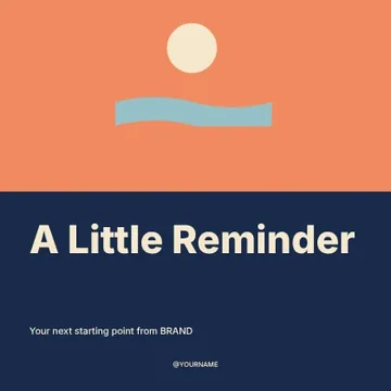 A Little Reminder · Duotone social media post template