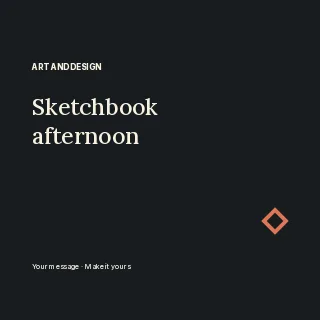 Sketchbook afternoon · Open whitespace social media post template