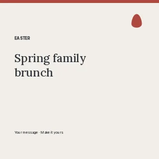 Spring family brunch · Corner accent social media post template