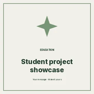 Student project showcase · Quiet border social media post template