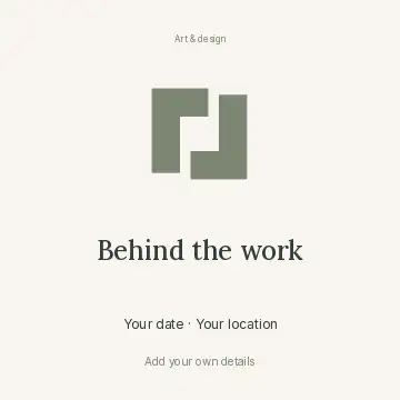 Behind the Work · Illustrated folio social media post template