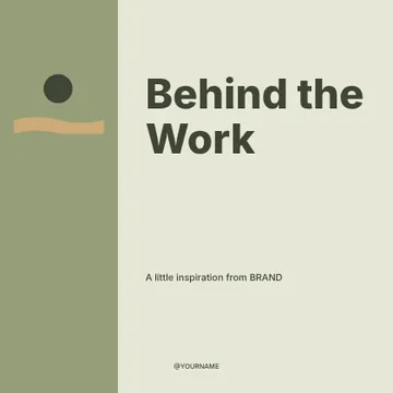 Behind the Work · Column social media post template