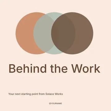 Behind the Work · Orbit social media post template