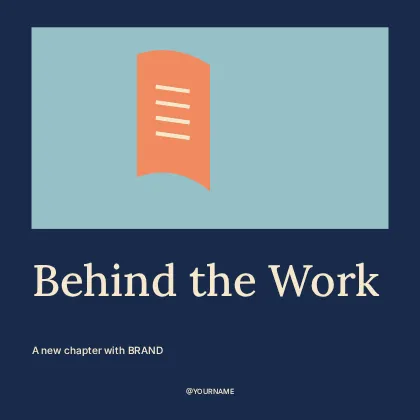 Behind the Work · Gallery social media post template