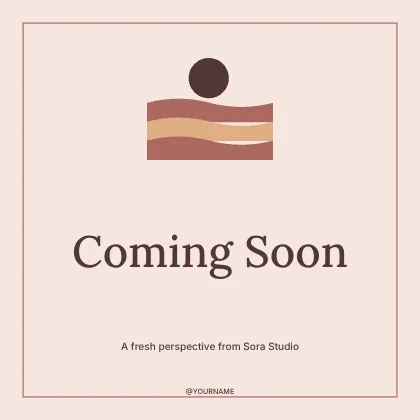 Coming Soon · Frame social media post template