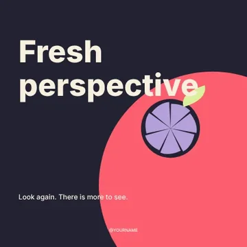 Fresh perspective · Bold social media post template