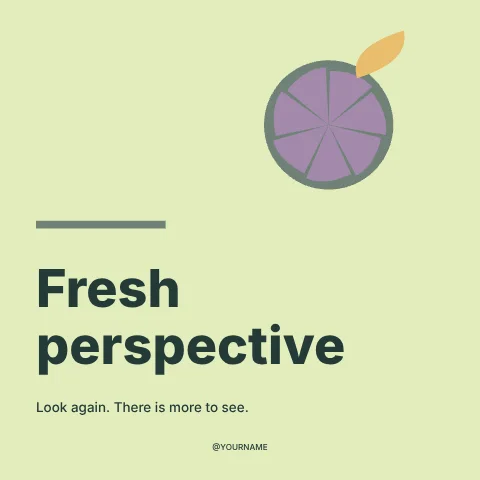 Fresh perspective · Geometric social media post template
