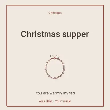 Christmas supper · Framed editorial