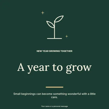 New Year growing together social media post template