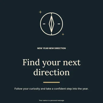 New Year new direction social media post template