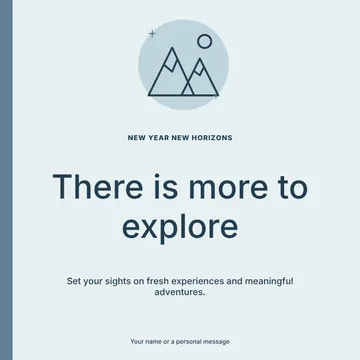 New Year new horizons social media post template
