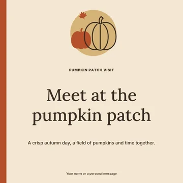 Pumpkin patch visit social media post template