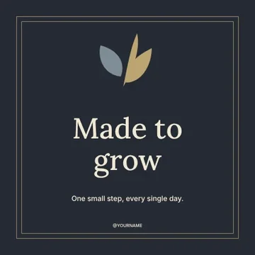 Made to grow · Elegant social media post template