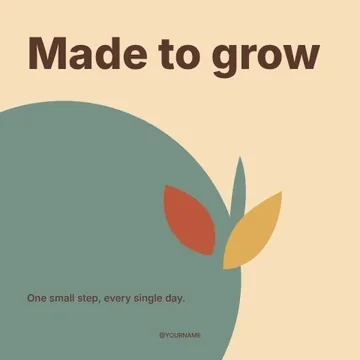 Made to grow · Retro social media post template