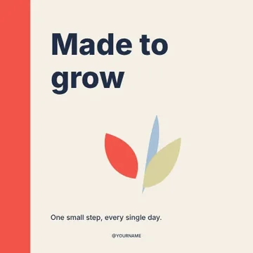 Made to grow · Swiss social media post template