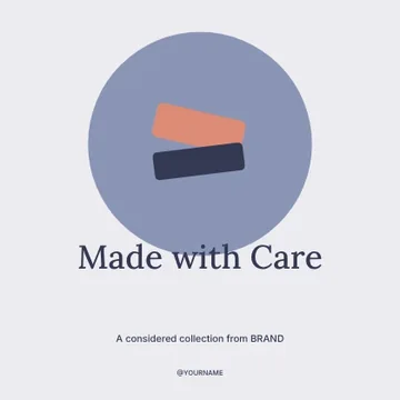 Made with Care · Medallion social media post template