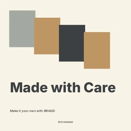 Made with Care · Terrace social media post template