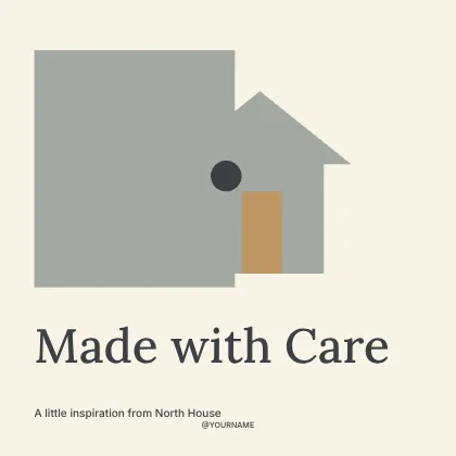 Made with Care · Studio social media post template