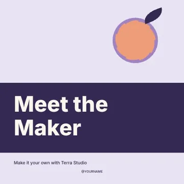 Meet the Maker · Stencil social media post template