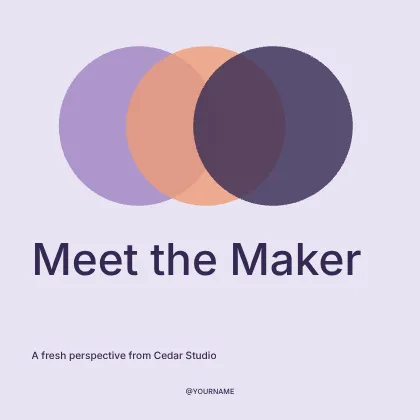 Meet the Maker · Orbit social media post template