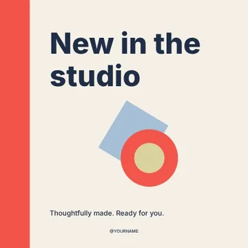 New in the studio · Swiss social media post template