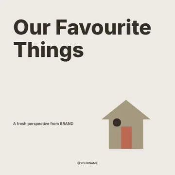Our Favourite Things · Typographic 2 social media post template