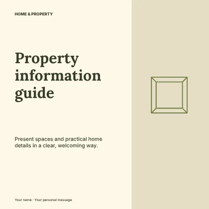 Property information guide · Editorial social media post template