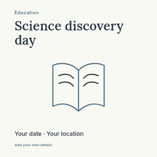 Science discovery day · Gallery social media post template