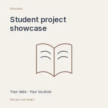 Student project showcase · Columns social media post template