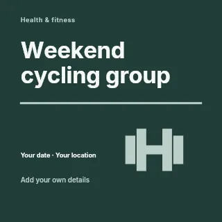 Weekend cycling group · Gallery social media post template