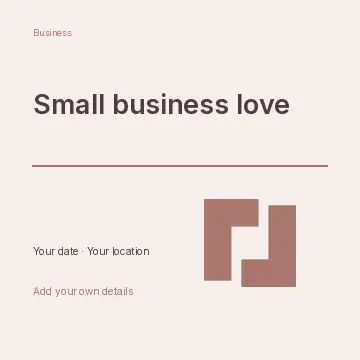 Small Business Love · Contour social media post template
