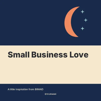 Small Business Love · Stencil social media post template
