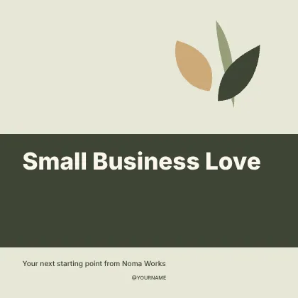 Small Business Love · Stencil 2 social media post template