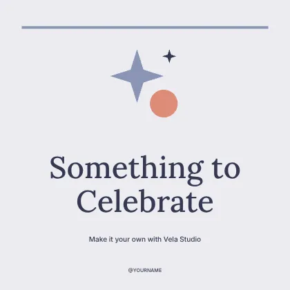 Something to Celebrate · Classic social media post template