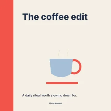 The coffee edit · Swiss social media post template
