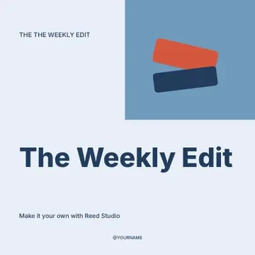 The Weekly Edit · Modern social media post template